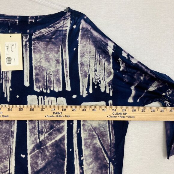 New Ma + Ch Marika Charles Artsy Abstract Lagenlook Relaxed Stretch Top Large - Picture 5 of 10